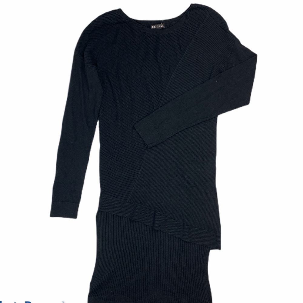 Express Ribbed Asymmetrical Hi-Low Tunic - Picture 6 of 8